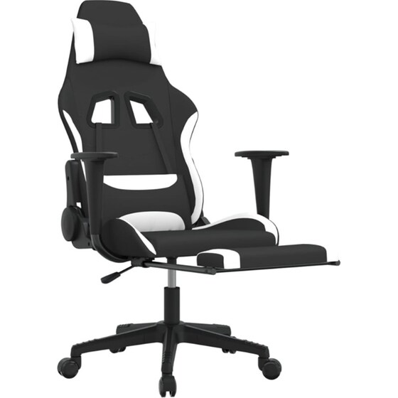 Καρέκλα Gaming VIDAXL 3143750 με Υποπόδιο - Μαύρο image 4