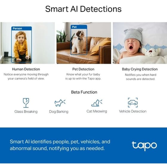 Ασύρματη IP Camera TP-Link Tapo C220 Επιτραπέζια με Wi-Fi και Ai Home Security image 4