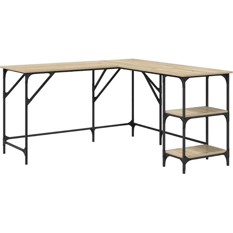 Γραφείο VidaXL από Επεξεργασμένο Ξύλο 139x139x75 cm - Sonoma Δρυς