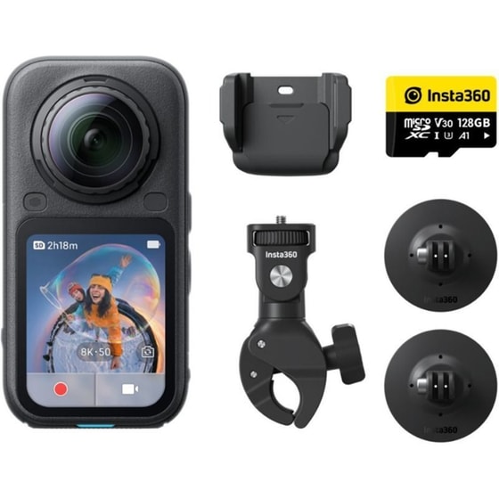 Action Camera INSTA360 X6 360° Motorcycle Bundle με Βίντεο 8K - Midnight Black image 0