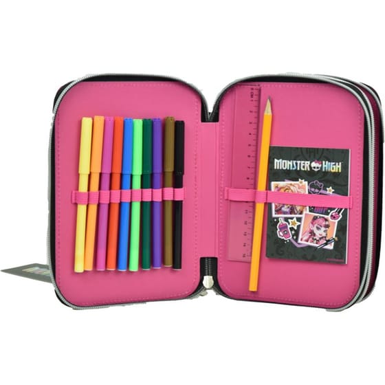 Κασετίνα Παραλληλόγραμμη Γεμάτη Gim Monster High image 1
