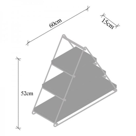 Ραφιέρα 24mall Gladiolo από Μέταλλο/Ξύλο 60x15x52 cm - Ανθρακί/Μαύρο image 1