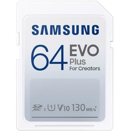Samsung Evo Plus SDXC 64GB Class 10 U1 V10 UHS-I For Creators