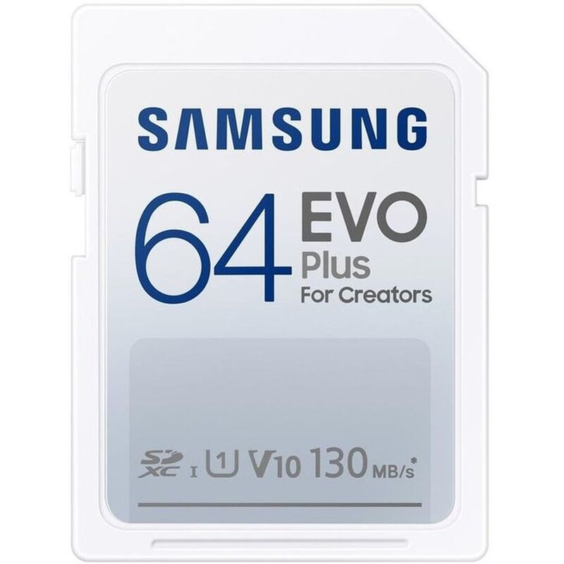 Samsung Evo Plus SDXC 64GB Class 10 U1 V10 UHS-I For Creators