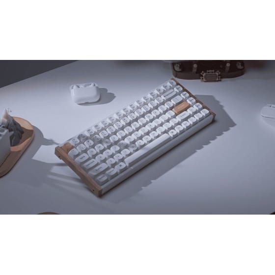 Keychron K2 He (k2h-q1) Gaming Μηχανικό Ενσύρματο/Ασύρματο Bluetooth Πληκτρολόγιο με Μαγνητικούς Διακόπτες και RGB φωτισμό Λευκό (US) image 2