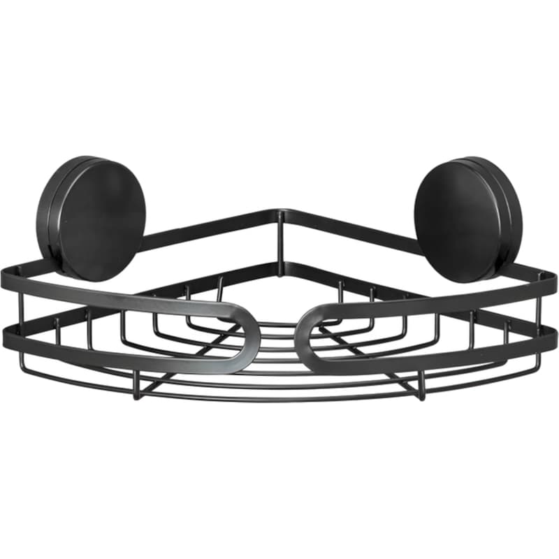 WENKO Ράφι Μπάνιου Wenko Μεταλλικό 27x20x9.8cm - Μαύρο