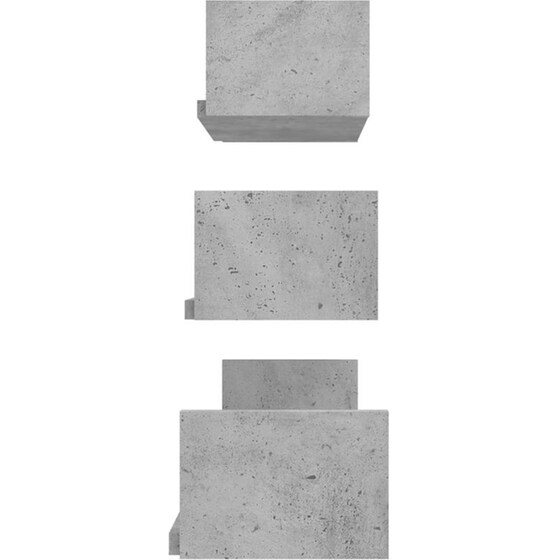 Ράφια Τοίχου VidaXL από Μοριοσανίδα 60x15x10cm 3 Τμχ -  Γκρι image 4