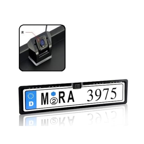 Κάμερα Οπισθοπορείας Σε Πλαίσιο Πινακίδας Με Νυχτερινή Λήψη Για Το Αυτοκίνητο image 0