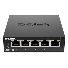 D-Link DGS-105 Gigabit Ethernet 10/100/1000 Unmanaged Desktop Switch 5-Port