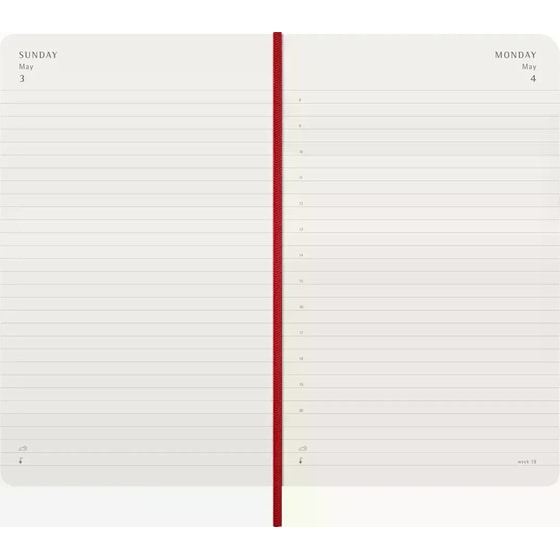 Ημερολόγιο Ημερήσιο Moleskine 2026 12Μ Large Scarlet Red Soft image 3