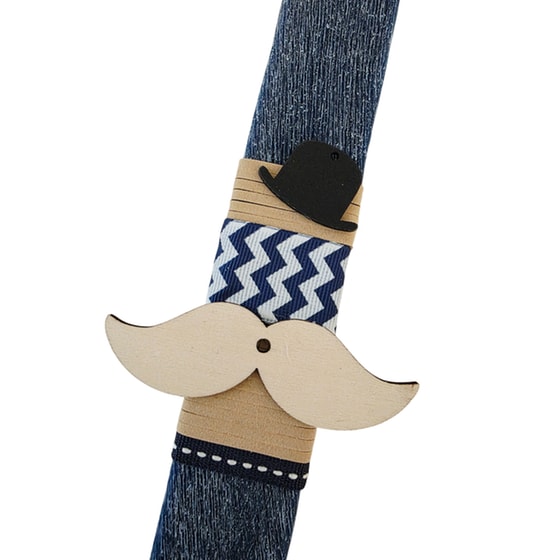 Λαμπάδα Perfect Match&nbsp;Ξύλινο&nbsp;Μουστάκι&nbsp;&&nbsp;Καπέλο&nbsp;Ξύλινο image 2