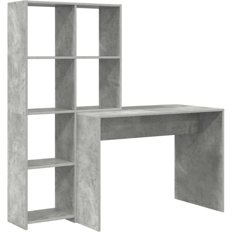 Γραφείο VidaXL από Επεξεργασμένο Ξύλο 138,5x55x143 cm - Γκρι Σκυροδέματος