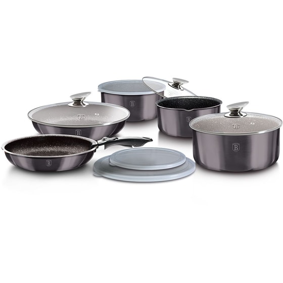 Σετ Μαγειρικά Σκεύη BERLINGER BH-6910 12 τμχ Ανθρακί image 0