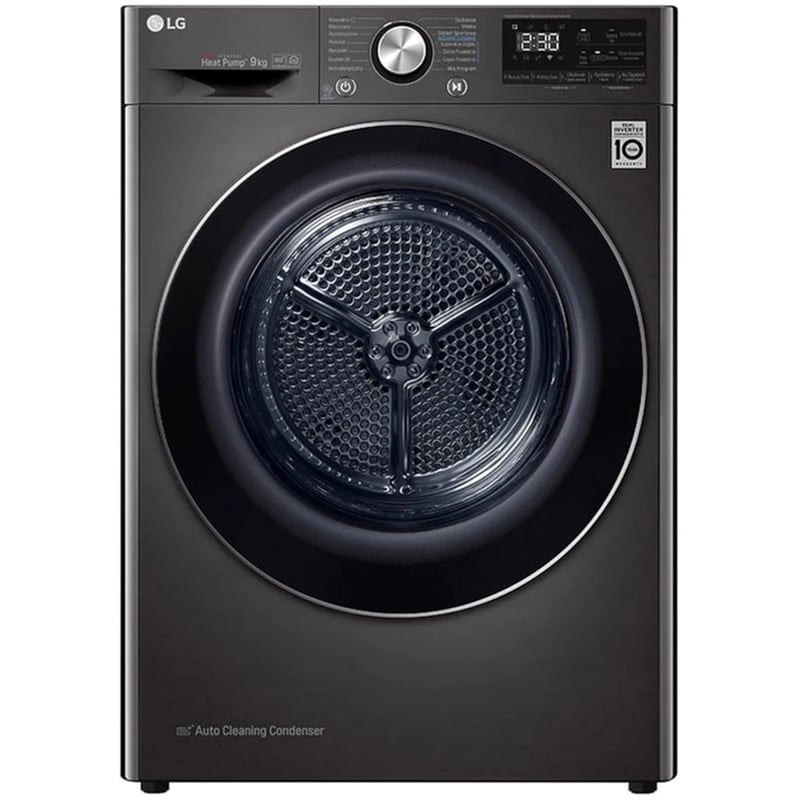 LG LG RC90V9JV2W 9 kg A+++ με Αντλία Θερμότητας και Wi-Fi Ανθρακί Στεγνωτήριο Ρούχων