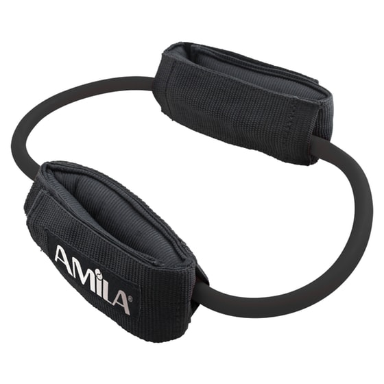 Λάστιχο Γυμναστικής Amila Ankle Tube Πολύ Σκληρό+ - Μαύρο image 0
