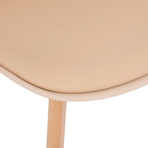 Καρέκλα Spitishop A-s Baya Beige 157166j από Πολυπροπυλένιο/Ξύλο 48x52.5x82 cm - Μπεζ image 1