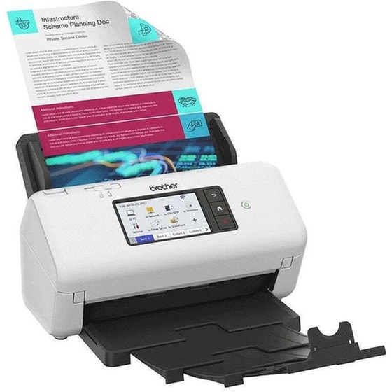 Brother ADS-4700W Σαρωτής εγγράφων A4 Sheetfed Optical 600 DPI με WiFi και Ethernet - Λευκό image 4