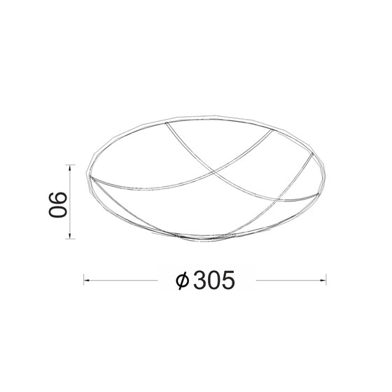 Φωτιστικό Πλαφονιέρα Aca 30.5x30.5x9 cm - Μαύρο/Χρυσό image 1
