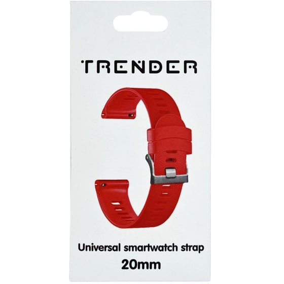 Λουράκι Trender Silicone Band για Universal 20mm - Red image 0