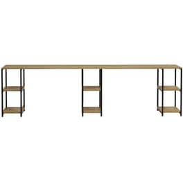 Γραφείo Βιβλιοθήκη 24Mall Doppio από Μοριοσανίδα 270x60x74 cm - Μπεζ/Μαύρο