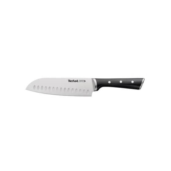 Μαχαίρι Ξεφλουδίσματος TEFAL Ice Force Santoku από Ανοξείδωτο Ατσάλι - Μαύρο image 1