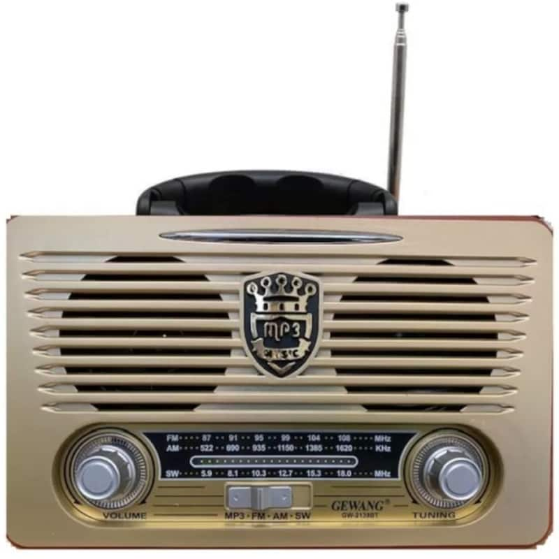 GEWANG Φορητό Radio Gewang GW-2139BT - Καφέ/Χρυσό