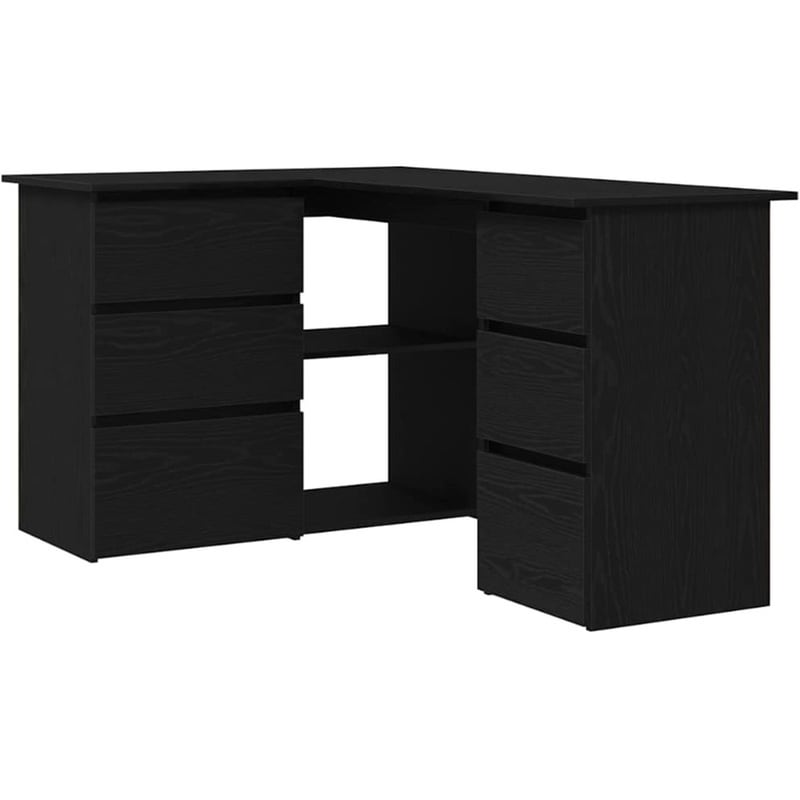 Γραφείο VidaXL από Επεξεργασμένο Ξύλο 145x100x76 cm - Μαύρη Οξιά