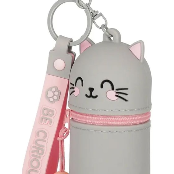 Κασετίνα Σιλικόνης Legami Mini Kawaii με Μπρελόκ Kitty image 4