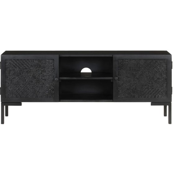 Έπιπλο Τηλεόρασης VidaXL από Ξύλο 115x30x46cm - Μαύρο image 1
