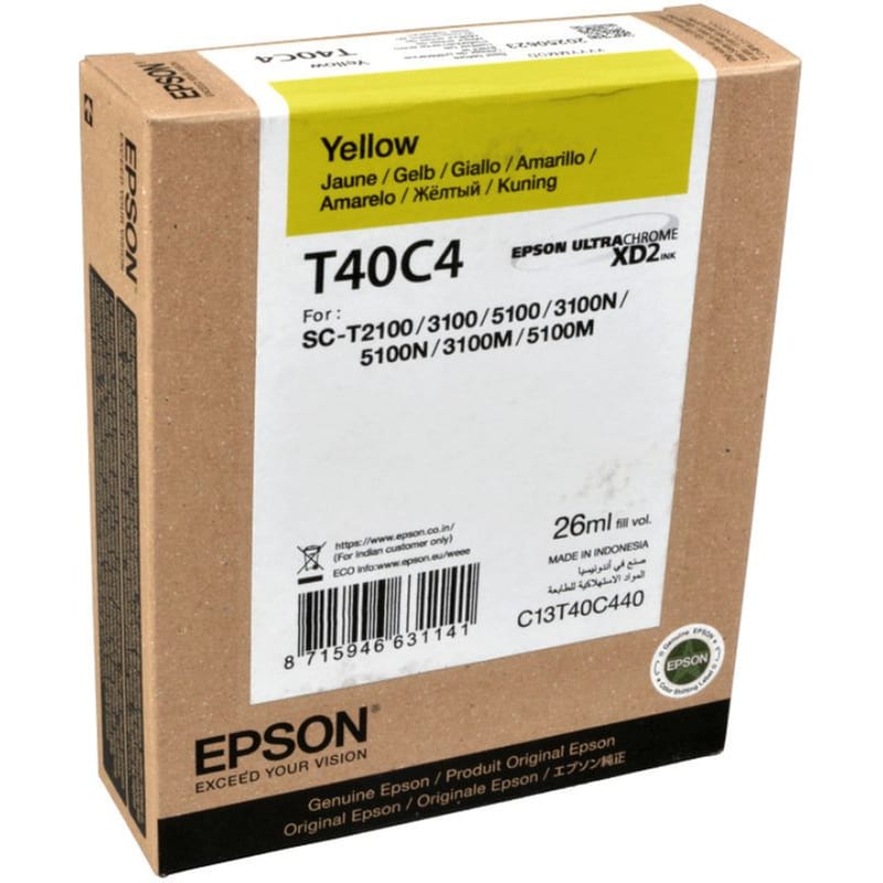 Epson C13T40C440 Κίτρινο Μελάνι Εκτυπωτή EPSON