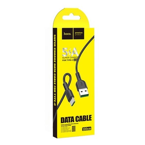 Καλώδιο δεδομένων Hoco X33 Surge Usb to Usb-C 5A 1m - Black image 1
