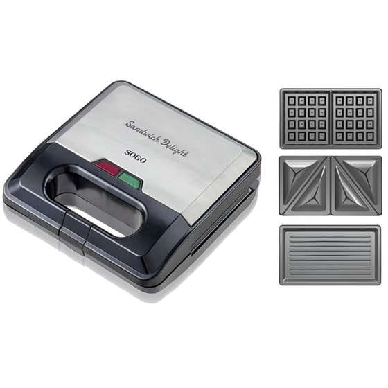 SOGO SAN-SS-1866 750W Μαύρη Τοστιέρα - Σαντουιτσιέρα - Βαφλιέρα image 4