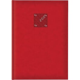 Ημερολόγιο Ημερήσιο 2025 Θεοφύλακτος 12M 21x29.7 cm Sidney Classic Κόκκινο