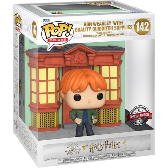 Funko Pop! Deluxe - Harry Potter Diagon Alley Assemble - Ron Weasley with Quality Quidditch Supplies #142 image 2