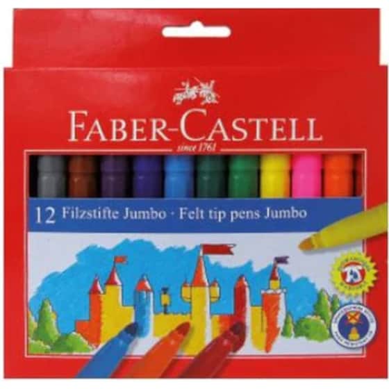 Μαρκαδόροι Faber Castell Jumbo 12 Τεμάχια image 0