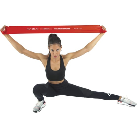 Λάστιχο Γυμναστικής Amila Gym Band 1,2m Μέτριο - Κόκκινο image 3
