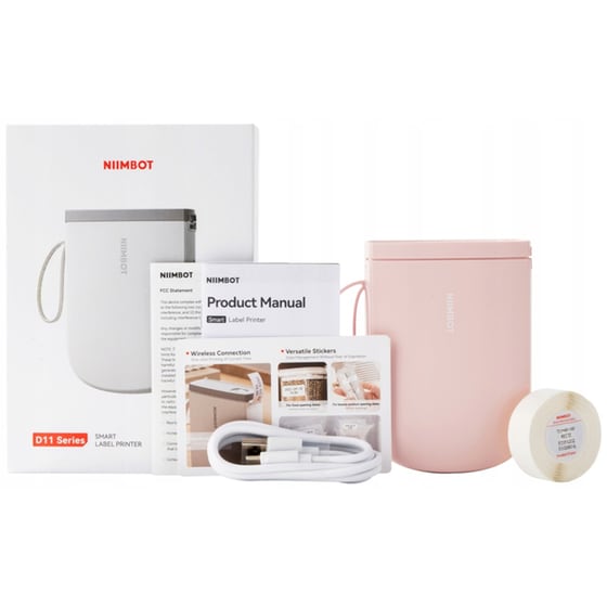 NIIMBOT D11H Μονόχρωμος Εκτυπωτής Thermal Ετικετών με Bluetooth - Ροζ image 1