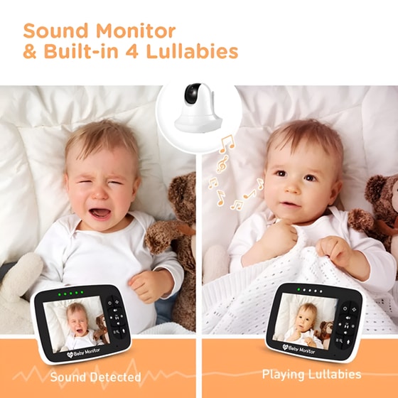 Baby Monitor Sm935 Κάμερας & Ήχου 3.5" - Λευκό image 2