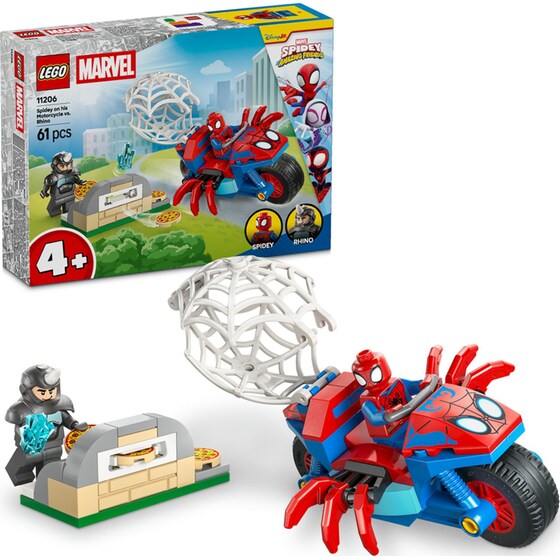 LEGO® Marvel Spidey And His Amazing Friends Σπάιντι με Μοτοσικλέτα vs. Ράινο (11206) image 6