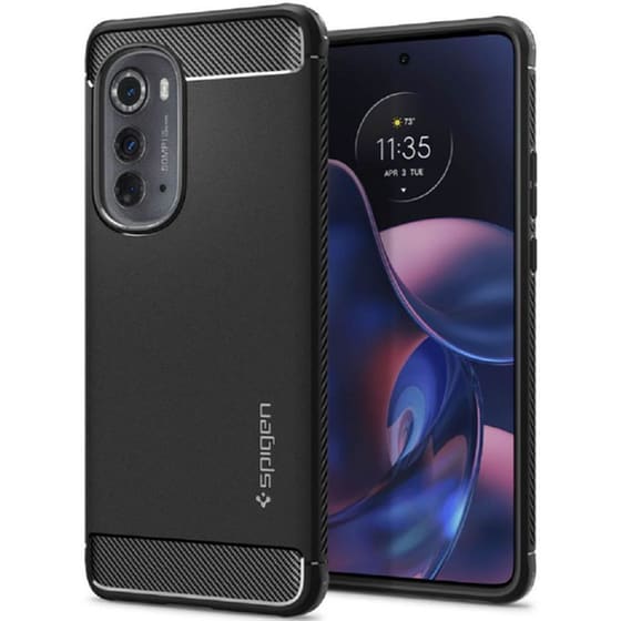 Θήκη Motorola Edge - Spigen Rugged Armor - Μαύρο image 0