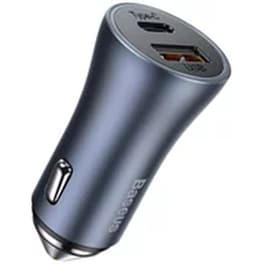 Baseus Φορτιστής Αυτοκινήτου Golden Contactor Pro Dual Quick Charger U+c Power Delivery 30 Quick Charge 4 Scp Fcp Afc 40w - Γκρι