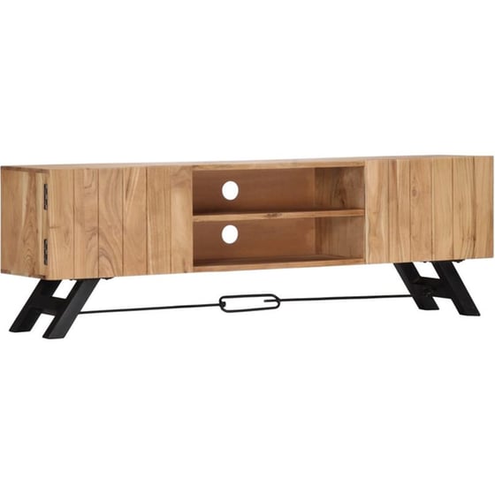 Έπιπλο Τηλεόρασης VidaXL από Ξύλο 140x30x45cm - Μαύρο/Καφέ image 9