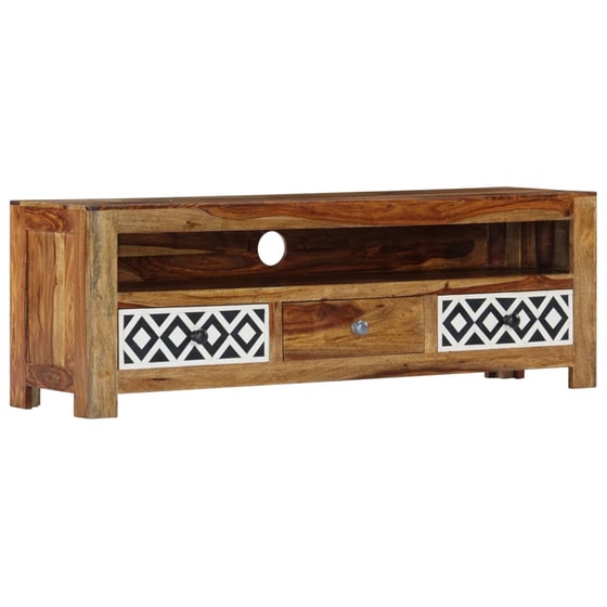 Έπιπλο Τηλεόρασης VidaXL Ξύλινο 120x30x40cm - Kαφέ/Λευκό image 11