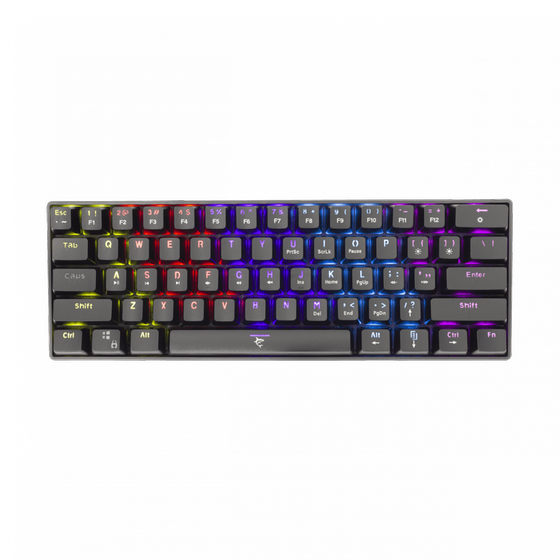 White Shark Shinobi Gaming Μηχανικό Ενσύρματο Πληκτρολόγιο 60% με Outemu Red διακόπτες και RGB φωτισμό (US) Μαύρο image 0