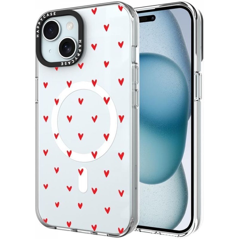 Θήκη Apple iPhone 15 - HappyCase Joy με Magsafe - Love Hearts