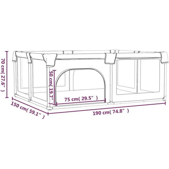 Παρκοκρέβατο VidaXL με Στρώμα Κόκκινο image 7