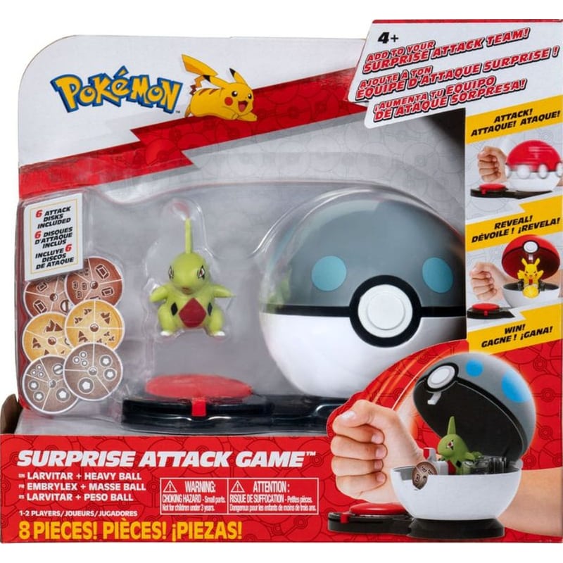 Φιγούρα Jazwares Pokemon Suprise Attack - Larvitar With Heavy Ball φωτογραφία