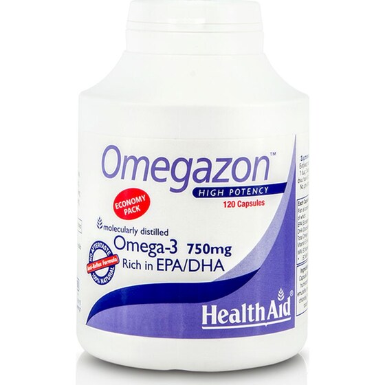 Λιπαρά Οξέα Health Aid Omegazon Omega-3 750mg - 120 κάψουλες image 0