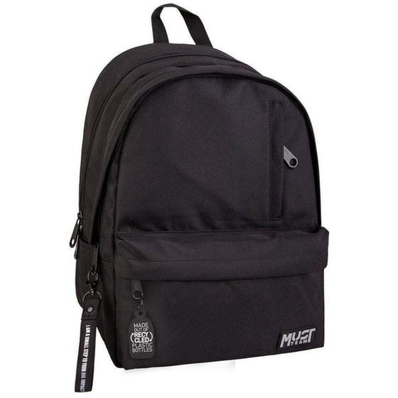 Τσάντα Πλάτης Must Team Monochrome Μαύρο με Γκρι Λεπτομέρειες image 0