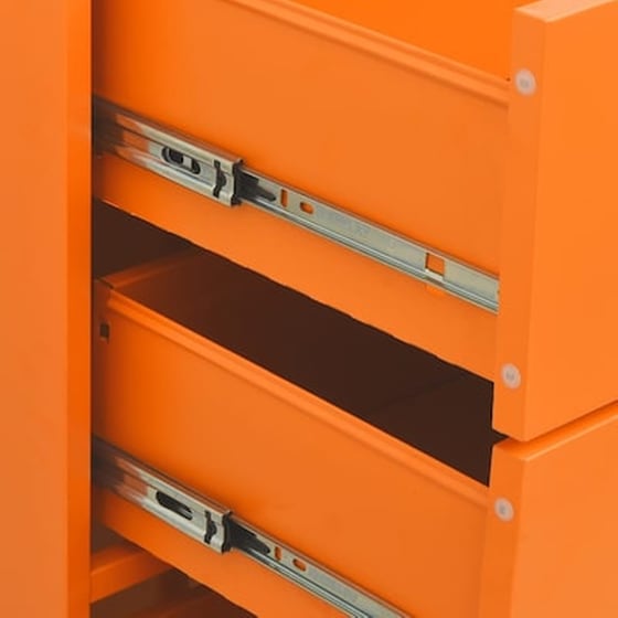 Vidaxl Συρταριέρα Πορτοκαλί 80 X 35 X 101,5 Εκ. Από Ατσάλι image 3